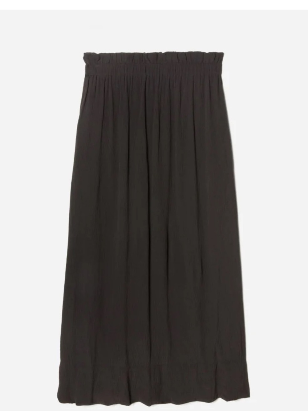 Everlane Ripple Midi Skirt — Black - Picture 4 of 9